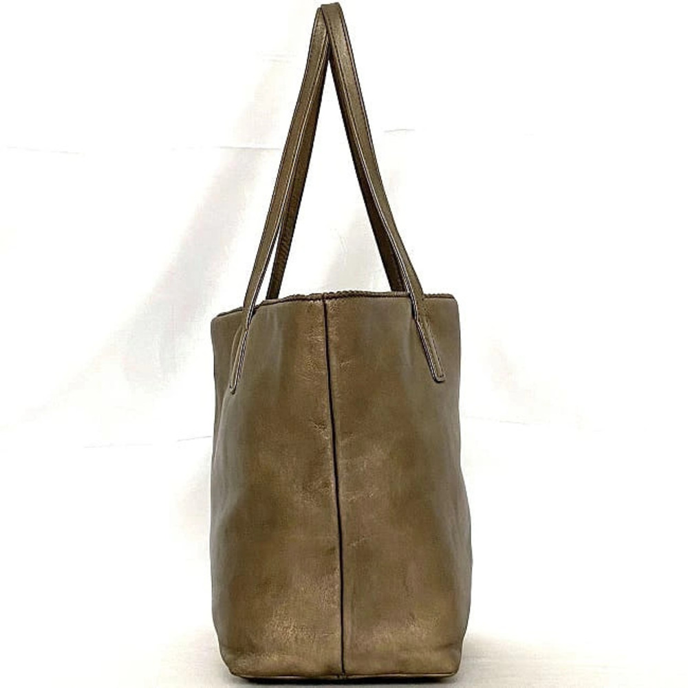 Loewe Shoulder Metallic Nappa Bag Leather Tote Brown Anagram Logo